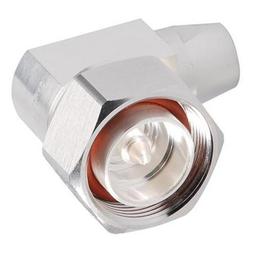 COMMSCOPE F2PDR-C 7/16 DIN Male Right Angle for 3/8" FSJ2-50 Cable.Silver Plated Body with a Silver Captivated Center Pin.Self-Flare Outer Contact