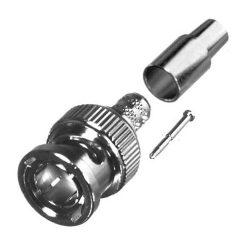 The RFB-1707-D3 RFI , BNC 75 Ohm Male Crimp Plug for RG-59/U Cable