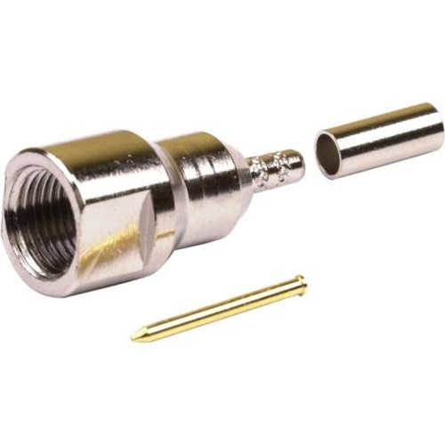 RF RFE-6000-B INDUSTRIES FME Male Connector for RG174 and RG316/U Cable.Nickel Plated Body, Gold Pin.Crimp Center Pin, Crimp on Braid