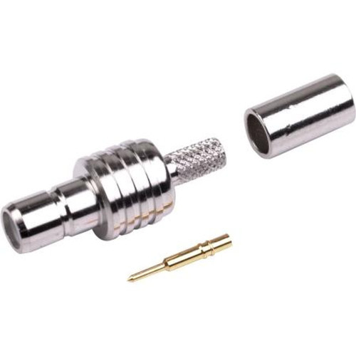 RF RSB-4050-B INDUSTRIES SMB Female Crimp Connector for RG174 Cable.Nickel Plated Body, Gold Plated Center Pin.Teflon Dielectric.50 Ohm, 375 Volt