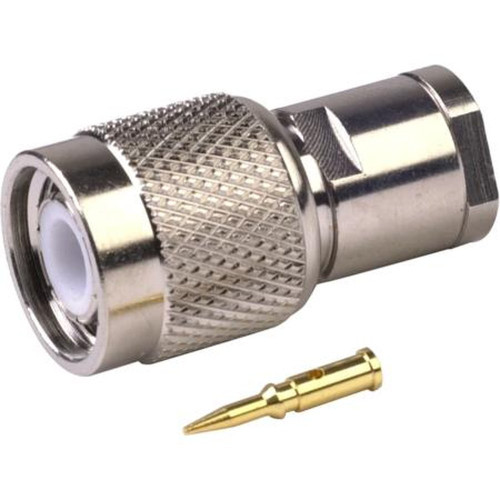 RF RFT-1200 INDUSTRIES TNC Male Connector for RG58/U, RG58A/U, RG141 and Ultralink Cable.Nickle Plated Body, Silver Pin.Solder Center Pin, Clamp on