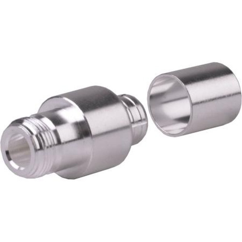 RF RFN-1028-2L2 INDUSTRIES N Female Connector for Times Microwave LMR-600 Cable.Silver Plated Body, Gold Pin.Solder Center Pin Crimp on Braid