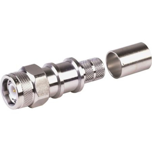 TIMES EZ-400-TM-X TNC Male Advantage Connector for LMR-400.Gold Pin.Silver Plate Body, Gold Center Pin.No Braid Trim