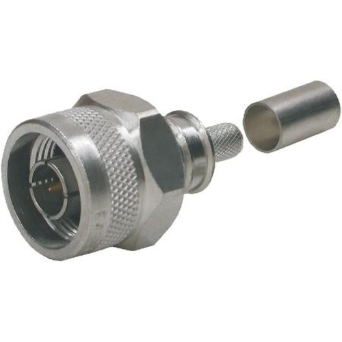 TIMES TC-240-NMH-X NM Conn.for 1/4" Superflexible LMR-240 Foam Dielectric Cable W/improved Center Dia.Solder Center Conductor, Crimp on Braid.Knurl