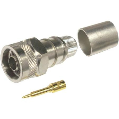 VENTEV CON-07-600-CP-HEX N Hex Male Conn, Captive Cntr Pin for 600 Series Cable.Stip Female to 25.0mm.Center Conductor to 5.0mm.Deburr and Crimp