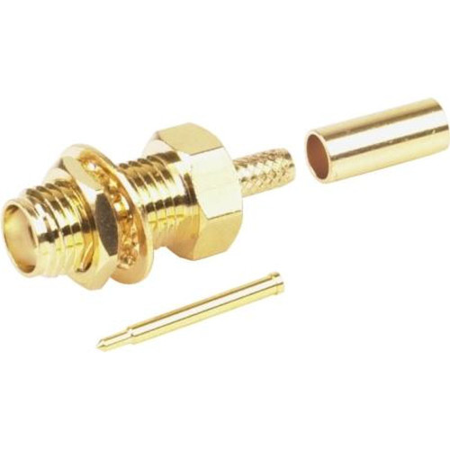 VENTEV CON-30-100 RPSMA Bulkhead Female for 100 Cable.Includes Soldered Male Center Pin.Designed for Bulkhead 1/2" Holes
