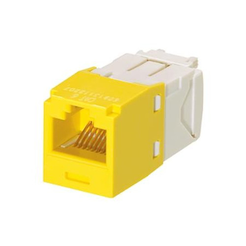 PANDUIT CJ688TGYL Category 6, RJ45, 8-position, 8-wire Universal Module.Yellow