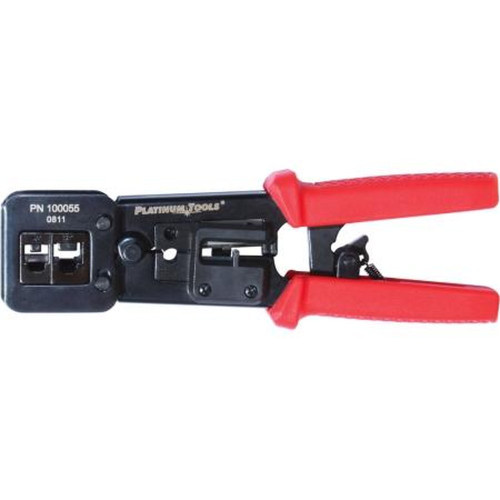 PLATINUM 100055C TOOLS Proamp Crimp Tool W/ Built in Jacket Stripper and Cutter.zero Flex Frame Prevents Torque Loss During Crimping Cycle