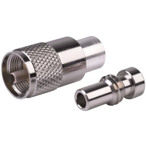 LARSEN PL259 UHF Male Solder Plug and UG175 Adaptor for Use on RG55, 58, 141 and 142 Cables