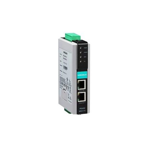 MOXA MGATE MB3170-T 1 Port RS-232/422/485 Advanced Modbus TCP to Serial Communication Gateway.-40 to 75C Wide Operating Temperature
