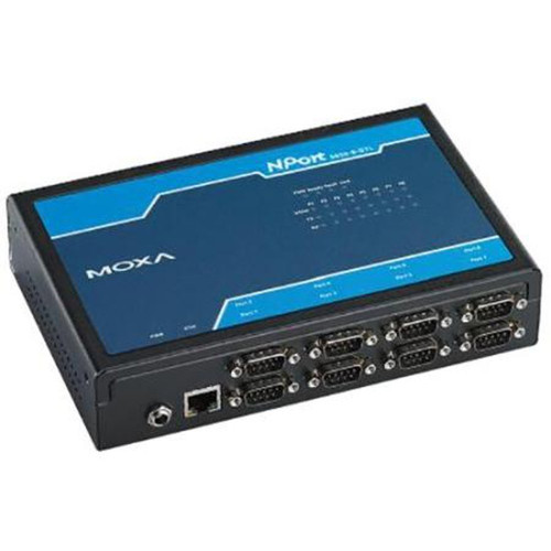 MOXA NPORT 5650-8-DT-J 8-port RS-232/422/485 Desktop Device Server with RJ45 Connectors and 48 VDC Power Input