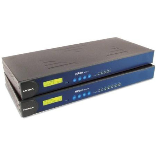 MOXA NPORT 5610-16 16 Port RS-232 with 10/100BT RJ45 Port Device Server.100-240VAC Power Input