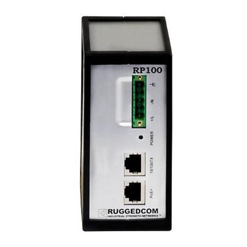 RUGGEDCOM RP100-HI-RM-XX Single Port 802.3at Power Over Ethernet Injector.88-300VDC or 85-264VAC Input.Ruggedmax Power Delivery