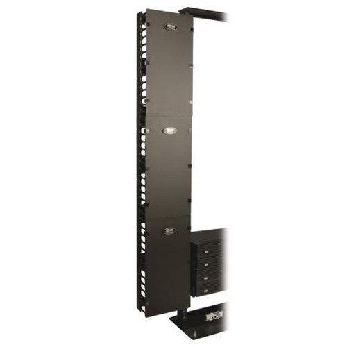 TRIPP SRCABLEVRT12 LITE 12" Finger Duct with Cover Vertical Cable Manager