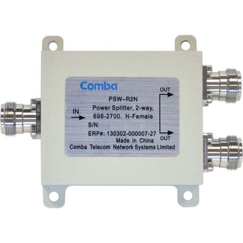 COMBA PSW-R2N 2-Way Power Splitter, 698-2700MHz, 50W, Wilkinson Type