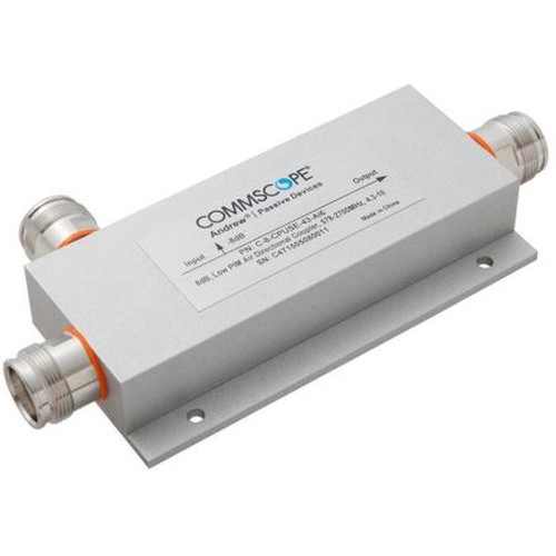 COMMSCOPE C-8-CPUSE-43-AI6 555-2700 Mhz Low PIM 8db Directional Coupler.-160 Dbc PIM Rating.300 Watt.30dB Isolation.0.7dB Insertion Loss.4.3-10