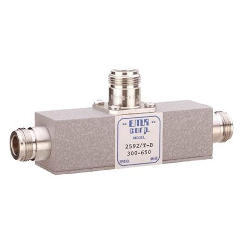 EMR 2592/T-B 300-650 Mhz Line Tap for Bi/uni-Directional Systems, 6-25dB Coupling Range, 1 Tap Point, 250 Watts Input, 50 Ohms, N-Female