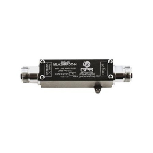 GPS MLA20RPDC-N NETWORKING Mini Line GPS Amplifier.20dB Gain.Covers Entire L-Band.3.6-15 VDC Passes Through Device.N Female Connectors