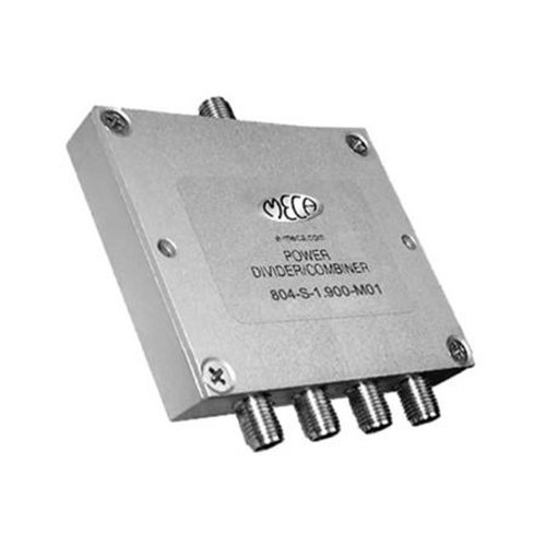 MECA 804-S-1.900-M01 800-3000 Mhz 1 X 4 Power Divider.20 Watts.1.10 Typical Vswr.22dB Min.Isolation Between Ports.SMA Female Connectors