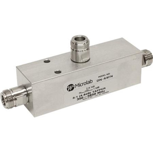 MICROLAB DN-54FN 350-5850 Mhz 6dB Tapper.500 Watts.4:1 Split Ratio.-161dBc PIM Rated.Incl Mtg Bracket N Female Terminations