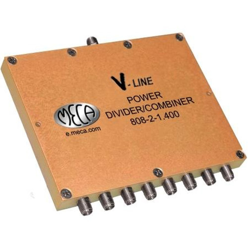 MECA 808-2-1.500V 800-2200 Mhz Eight-Way Power Divider.20 Watts.1.10 Typical Vswr.30dB Min.Isolation Between Ports.SMA-Female Connectors