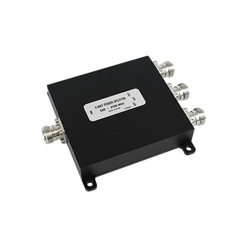Microlab/fxr D3-72FE 694 - 2700 Mhz 2-way In-Line Wilkinson Divider.4.8dB Split Loss Through the Splitter.50 Watts.4.3-10 Female Term.20dB Min