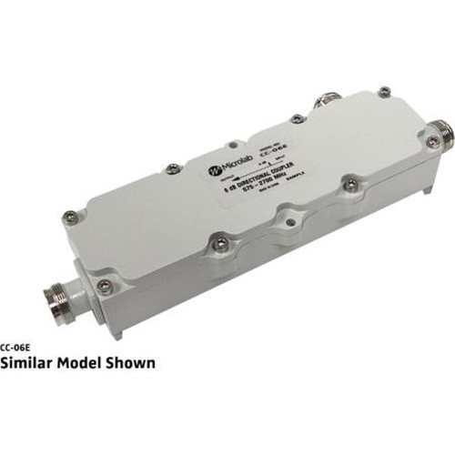 MICROLAB CC-08E 575-2700MHz Directional Coupler Ultra-Wideband, Low Loss Stripline Coupler with 4.3-10 Female Connector, Flanged
