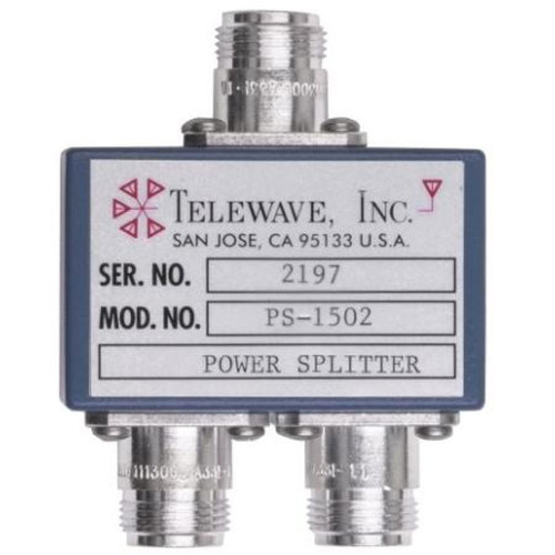 TELEWAVE PS-1502-BNC 132-174 Mhz Two-Way Power Splitter.-3.2dB System Loss Through the Splitter.Not Designed for Transmitter Power Levels.BNC