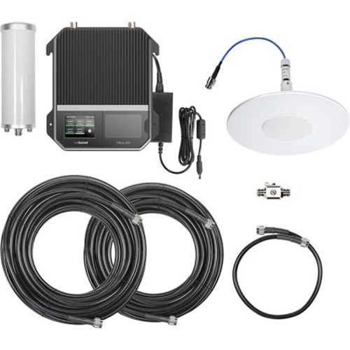WEBOOST 472047 Office 200 (50 Ohm) Booster Kit.Includes Booster, Omnidirectional Donor Antenna, Dome Coverage Antenna, Lightning Arrestor,