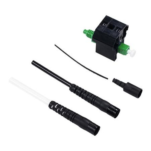 COMMSCOPE 760242345 Lazrspeed Fiber Qwik II LC-Connector Field Installable LC Connector SM-Apc, Green with Black Boot,for 0.25/0.9/2.0/3.0 Mm