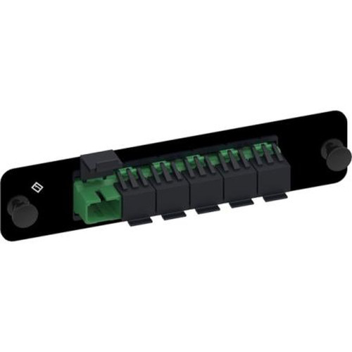 COMMSCOPE 760147652 PNL-BK-006-AFA-SC06-GR Adapter Pack, Black, 1000-Type, with 1 Teraspeed 6 Fiber, SM Sc/apc Ganged Adapter, Green, Shuttered