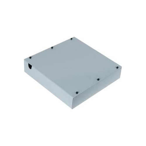 COMMSCOPE FE-18184 Indoor/outdoor Excess Cable Enclosure.18" X 18" X 4".Aluminum.Wall or Pole Mounting.Mounting Kit Included.Gray