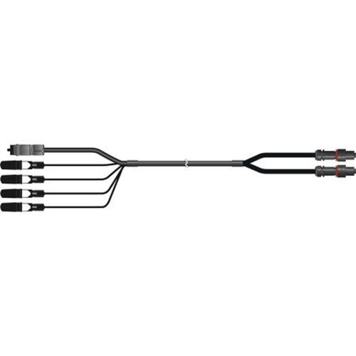COMMSCOPE HFT206-8SB41-30 HELIAX Hybrid Cable Assembly.RRU End Has 4 DLC with Octis W21 Shroud and One Pair 6 AWG Power