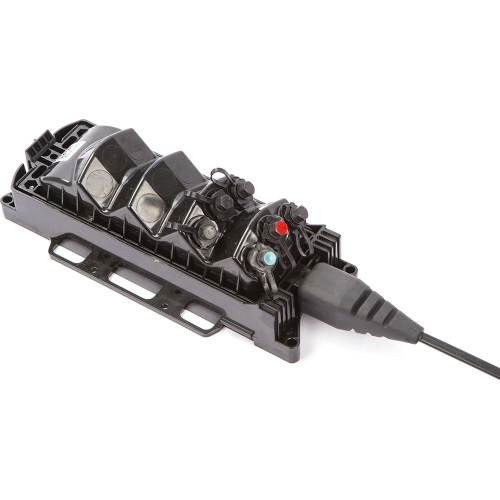 COMMSCOPE NDX-06BTM0U-A1250F DLX Fiber Indexing Terminal, 1x4 Splitter, 4 Forward Ports, 1 Reverse Port, Dielectric Flat Loose Tube Cable, 1250 Feet