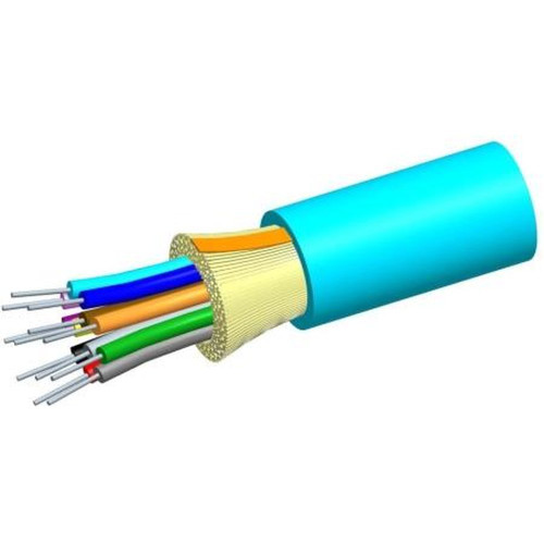 COMMSCOPE 760006411 Lazrspeed 550, 50 Mum Multimode Fiber (OM4) Plenum Distribution Cable, 12 Fiber Single-Unit Non-Armored, Aqua