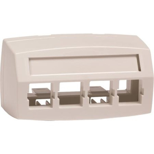 COMMSCOPE 760118232 M14CE-E Type Furniture Faceplate, Four Port White