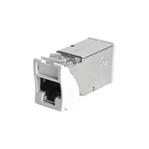 SIEMON Z6A-S02 Copper, Outlet, Zmax, Shielded CAT 6A, RJ45, Hybrid, White, Tool-Less, T568A/B