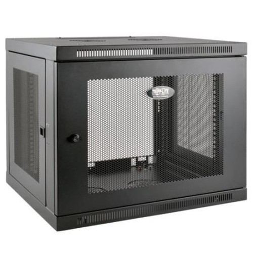 TRIPP SRW9UDP LITE 9U Low-Profile Wall-Mount Rack Enclosure Cabinet, Removable Side Panels, 20H X 24W X 22D