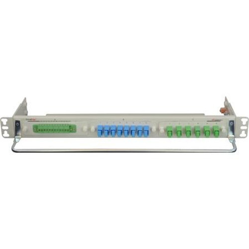 Virtualedge A90-VELGX30 Connection Panel for LGX-Type Fiber Cassettes/trays with 3 LGX-Sized Cut-Out Positions, Rear Cable Management Tray & Lacer