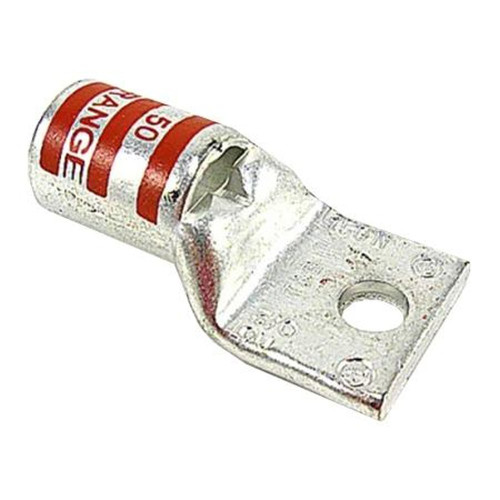 THOMAS 54162-TB AND BETTS Copper One-Hole Lug, Standard Barrel, Peep Hole, Max.35kV, Wire Size 3/0 Awg, 1/4in Bolt Size, Tin Plated Die Code 50, Die