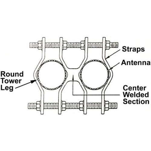 COMMSCOPE DB365-OS Mounting Clamp Kit.Fits Round Member Up to 3 1/2" Od.Angle Members Up to 3" on a Side.(set of Two).Dual Single-Bolt