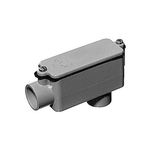 THOMAS E986M & BETTS 3-1/2 Inch Rigid Non-Metallic Type LB Conduit Body with Textured Lid and Foam-In-Place Gasket