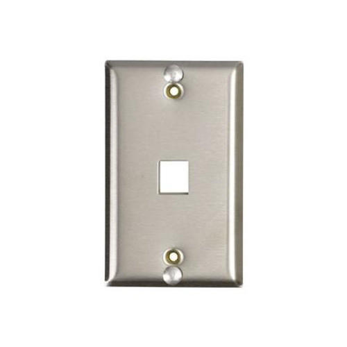 BELDEN AX104126 Keyconnect Stainless Steel Wall Mount Phone Faceplate 1-Port