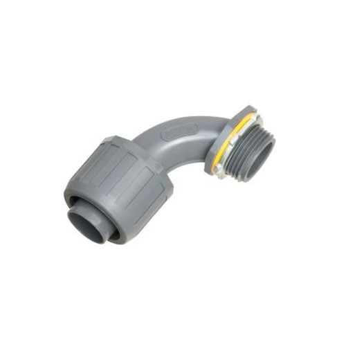ARLINGTON NMLT9010 Liquidtight Connector, 90 Deg, 1 Inch, Type Snap-On, Non-Metallic