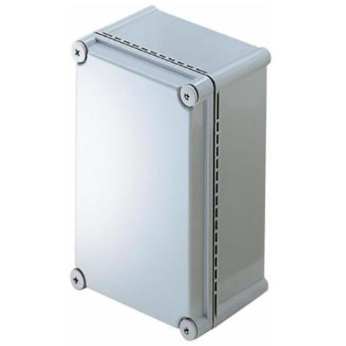 BUD NBD-10442 INDUSTRIES Abs/pc Blended Plastic Enclosures Are Molded Out of Light Gray Material with UL94-5VA Flammability Rating