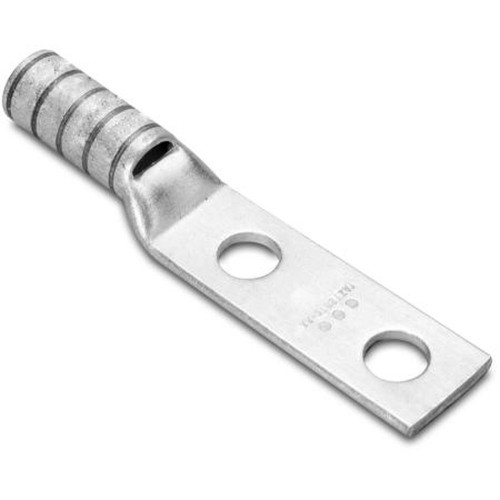 BURNDY YAV28L2TC14FX 2-Hole Short Barrel Compression Grounding Lug for 4/0 Flex Wire with 1/4" Studs and 5/8" Stud Hole Spacing.Color Coded Purple