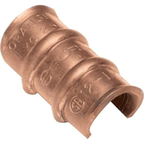 BURNDY YC27L12TN Cu Thin Wall C-Tap, Compression, 2/0 - 1/0 Awg(main), 1/0 - #12 Awg(tap), 600 V, Tin Plated