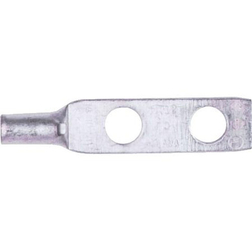 BURNDY YA2C2TC1490 Right Angle Compression Lug 2 Hole W/o Inspection Window #2 AWG Code 1/4" Stud Compression