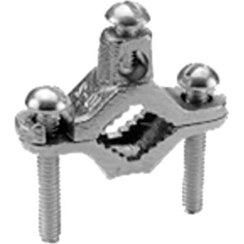 BURNDY C11D Cast Bronze Ground Clamp, Cable to Water Pipe or Copper Tube, 10 - 2 AWG 1/2 - 1 in Water Pipe, #4 - #8 Rebar