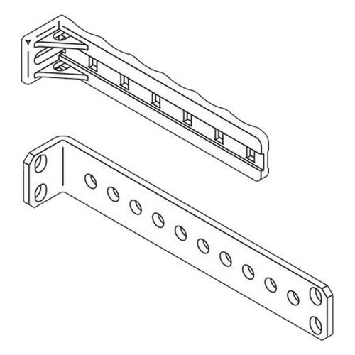 CHATSWORTH 10559-100 Stand-Off Tie Bracket 1"W X 0.88"H X 6"L; Gray